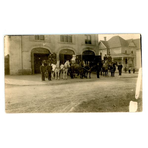 Early 1900’s RPPC – Fire Hall.  Regina, Sask.