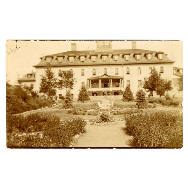 1913 RPPC – Qu'Appelle Industrial School (Residential School).  Lebret, Sask.