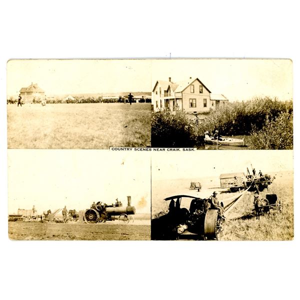 Early 1900’s RPPC – “Country Scenes Near Craik, Sask.”