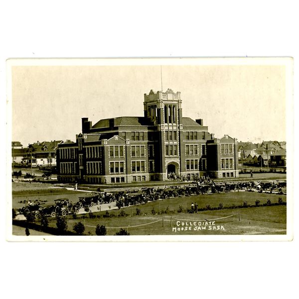 RPPC Marked 1919 on Back – “Collegiate.  Moose Jaw, Sask.”