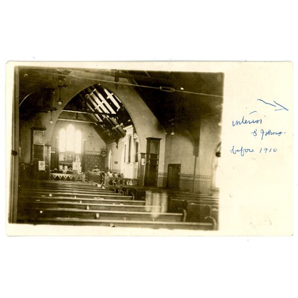 RPPC Marked “S. John’s.  Moose Jaw, Sask. Prior to 1910”