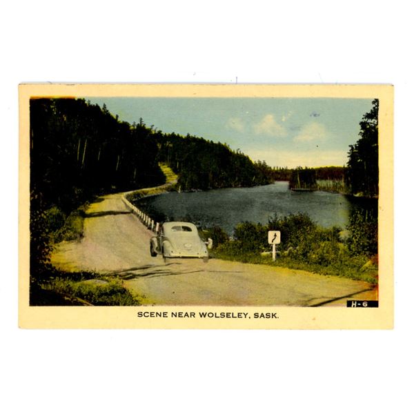 1944 Post Card – “Scene Near Wolseley, Sask.”  Post Card.