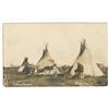 Image 1 : 1908 RPPC – “Indian Camp”.  Postmarked Saskatoon, Sask.