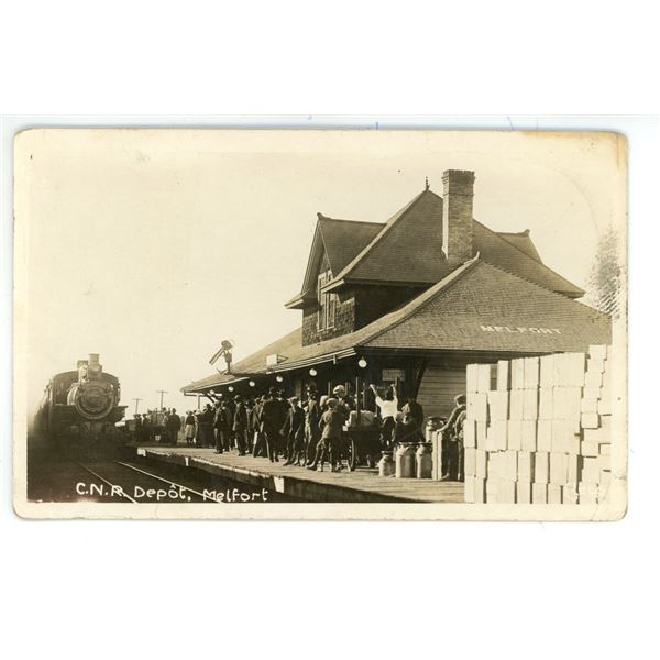 Vintage RPPC – “C.N.R. Depot. Melfort”, Sask.