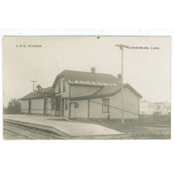 Early 1900’s RPPC – “C.P.R. Station.  Langenburg, Sask.”
