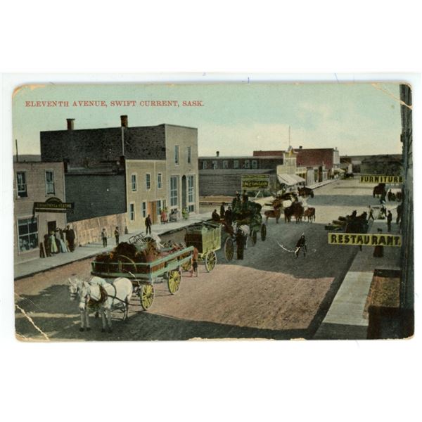 1909 Post Card – “Eleventh Avenue, Swift Current, Sask.”