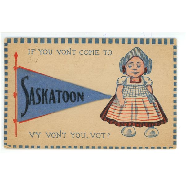 1915 Post Card – Saskatoon, Sask.  Posted.