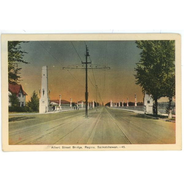 Vintage Post Card – “Albert Street Bridge, Regina, Saskatchewan”