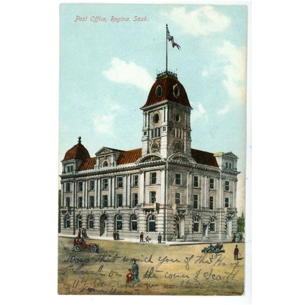 Vintage Post Card – “Post Office, Regina, Sask.”
