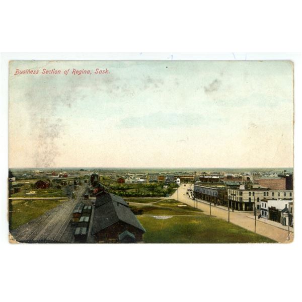 1908 Post Card – “Business Section of Regina, Sask.”