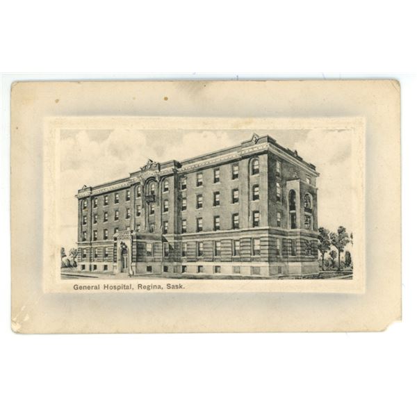 Vintage Post Card – “General Hospital, Regina, Sask.”