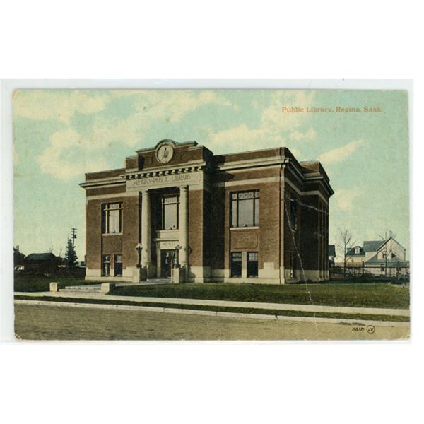 1917 Post Card – “Public Library, Regina, Sask.”