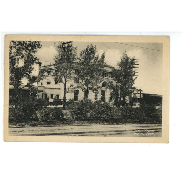Vintage Post Card – “Union Depot, Regina, Sask.”