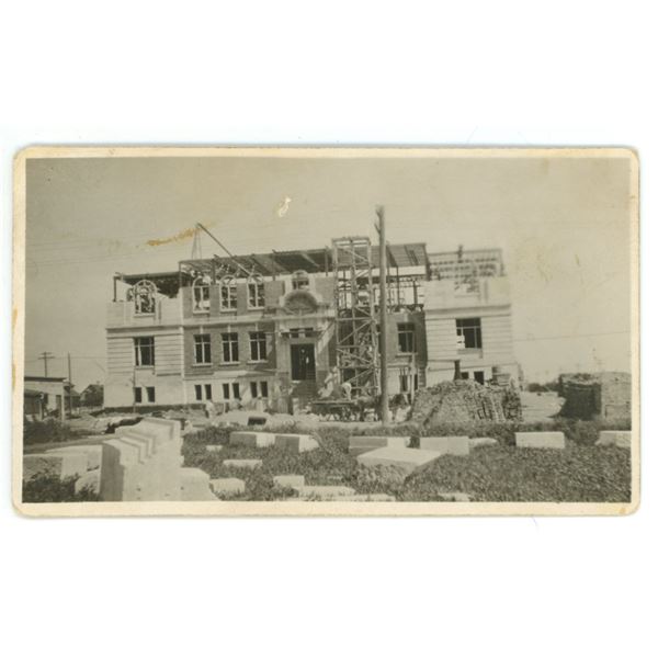 Vintage Post Card of Building Being Constructed Marked “Regina, SK” on Back.