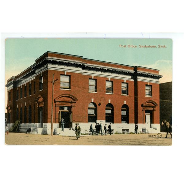 Vintage Post Card – “Post Office, Saskatoon, Sask.”