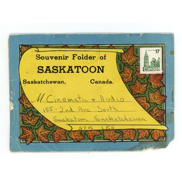 Vintage Saskatoon, SK. Souvenir Folder.  Includes (18) Pictures total (10 double sided cards with me
