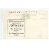Image 2 : Vintage Postcard Advert for Joyners (Moose Jaw, Sask?).