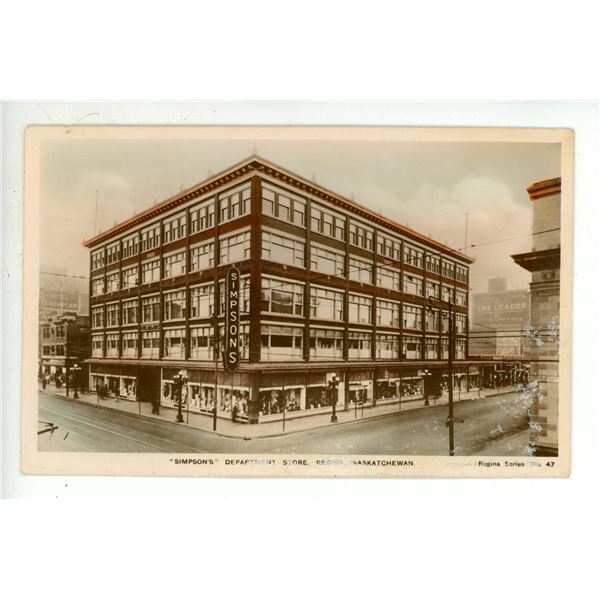 Vintage Hand Coloured RPPC – “‘Simpson’s’ Department St