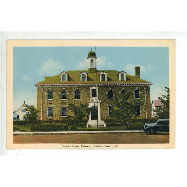 Vintage Post Card – “Court House, Estevan, Saskatchewan.”