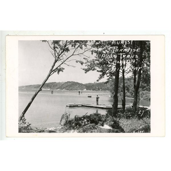 Vintage RPPC – “Tourist Paradise Along Trans. Canada Highway”.
