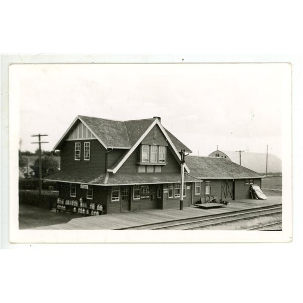 Vintage RPPC – Govan, Sask. Train Station.