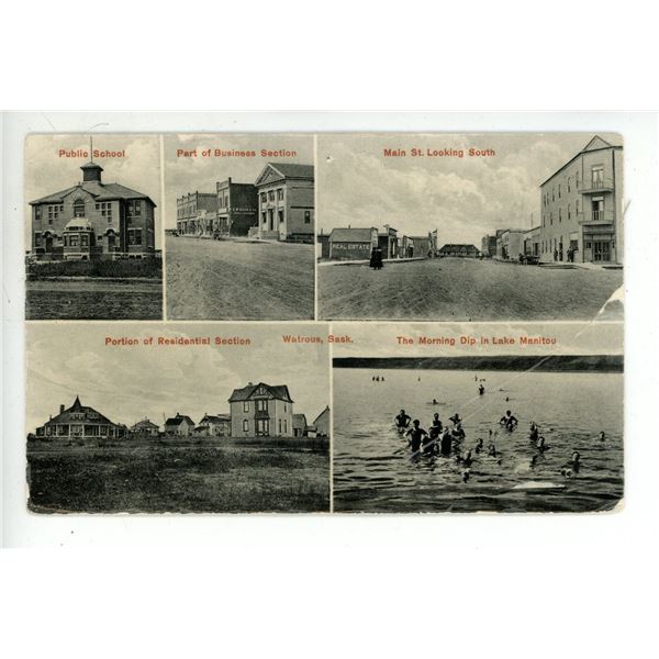 Vintage Post Card – Multiple Images of Watrous, Sask.