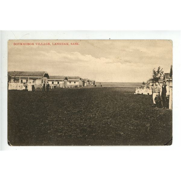 Vintage Post Card – “Doukhobor Village, Langham, Sask.”