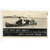 Image 1 : 1909 RPPC – “Who Says Dry Belt?  Canoeing on Railway St. … June 21st [x=#