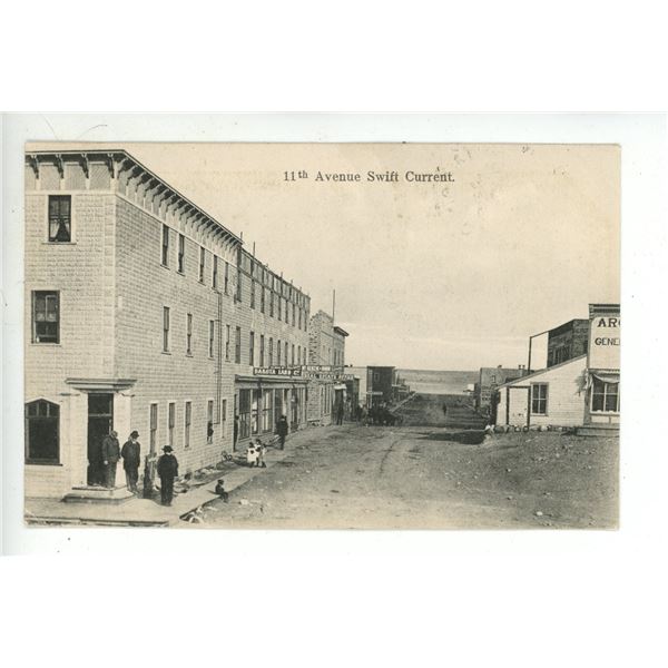 1907 Post Card – “11th Avenue.  Swift Current”, Sask.