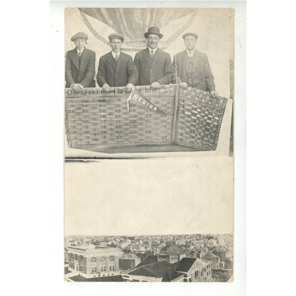 Postcard invite from (Regina?) Library about a Slide Lecture presentation about Vintage Postcards.