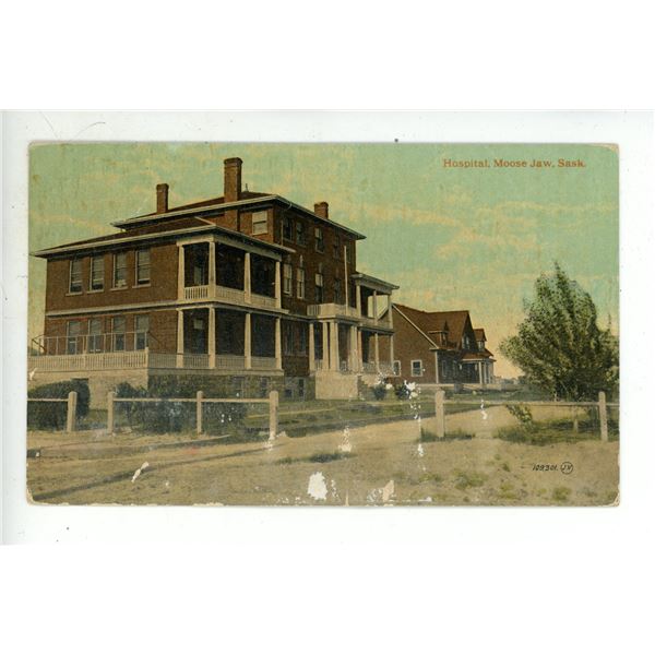 Vintage Post Card – “Hospital, Moose Jaw, Sask.”