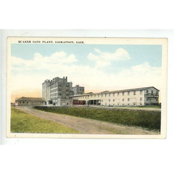 Vintage Post Card – “Quaker Oats plant, Saskatoon, Sask.”