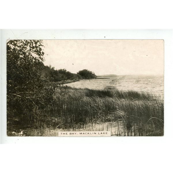 1912 RPPC – “The Bay, Macklin Lake.” Sask.