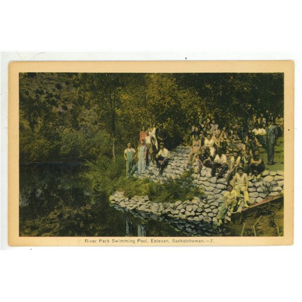 Vintage Post Card – “River Park Swimming Pool, Estevan, Saskatchewan.”