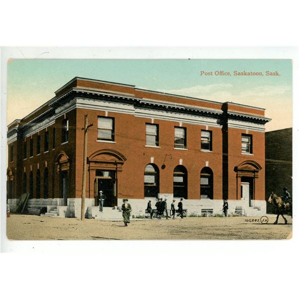 Vintage Post Card – “Post Office, Saskatoon, Sask.”