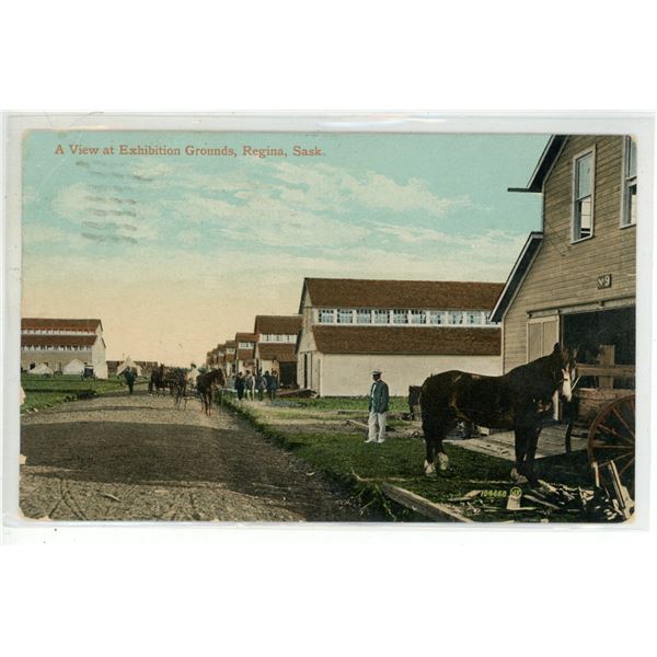 1910 Post Card – “A View at Exhibition Grounds, Regina, Sask.”