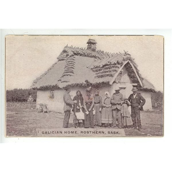Vintage Post Card – “Galician Home, Rosthern, Sask.”