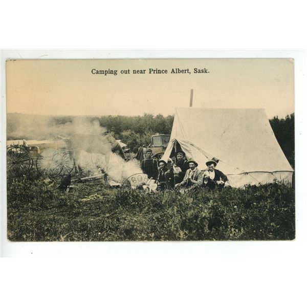 1908 Postcard – “Camping out near Prince Albert, Sask.”