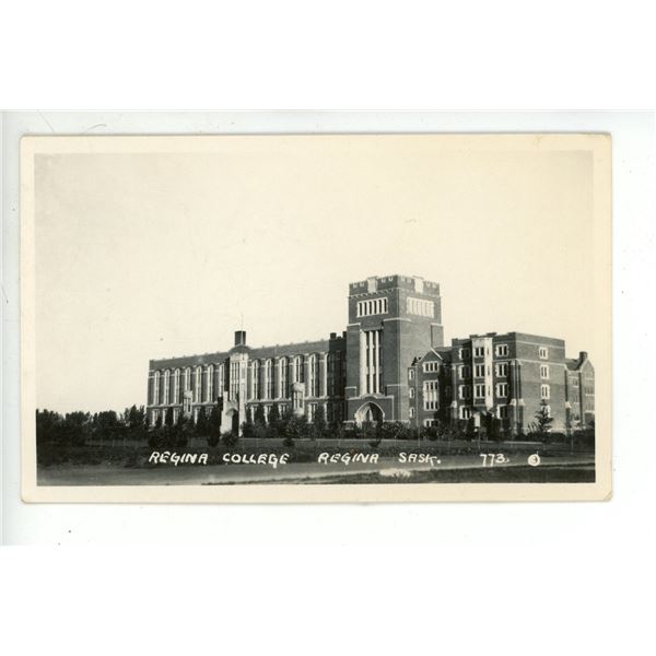 Early 1900’s RPPC – “Regina College.  Regina, Sask.”