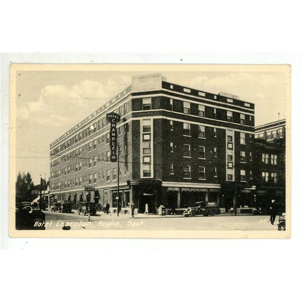 Vintage Post Card – “Hotel Champlain, Regina, Sask.”