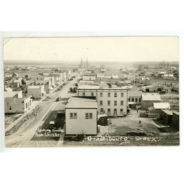 1923 RPPC – “Gravelbourg, Sask.”  Posted.
