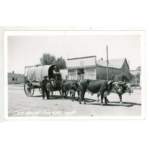 Vintage RPPC – “Cut Knife Jubilee, 1955”.  Sask.