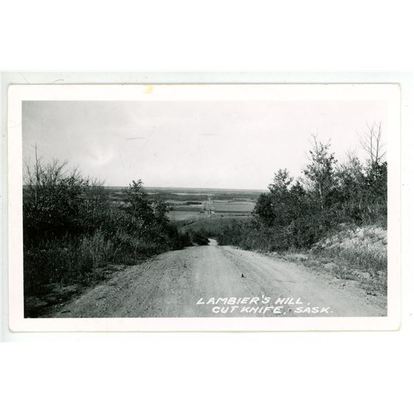 Vintage RPPC – “Lambier’s Hill, Cut Knife, Sask.”