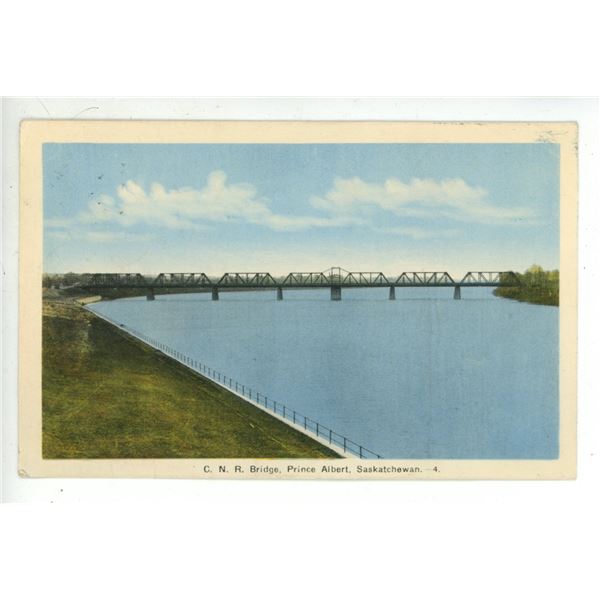 1910 Post Card – “C.N.R. Bridge, Prince Albert, Saskatchewan.”