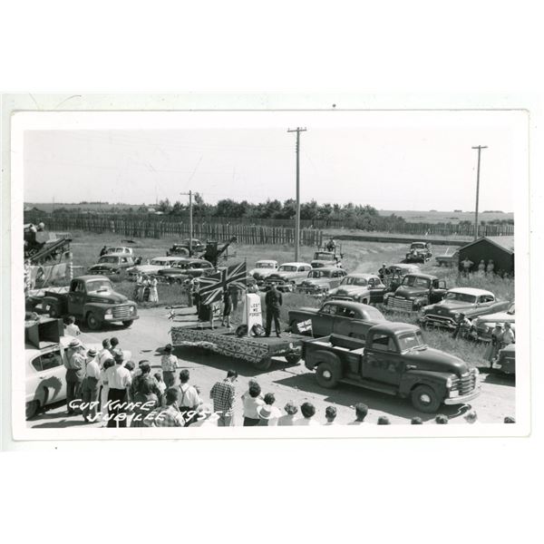 Vintage RPPC – “Cut Knife Jubilee, 1955”.  Sask.