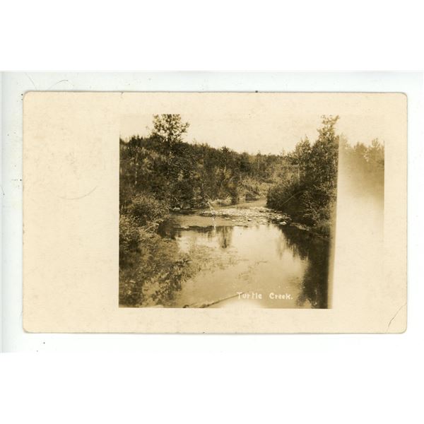 1927 Vintage Post Card – “Turtle Creek.”  Sask.  Postmark likely Meota, S