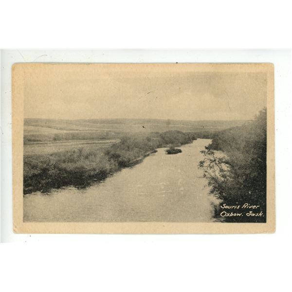 Vintage Post Card – “Souris River.  Oxbow, Sask.”