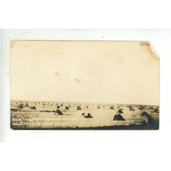 1914 RPPC – “Snipe Lake District, Saskatchewan, 1914 …”