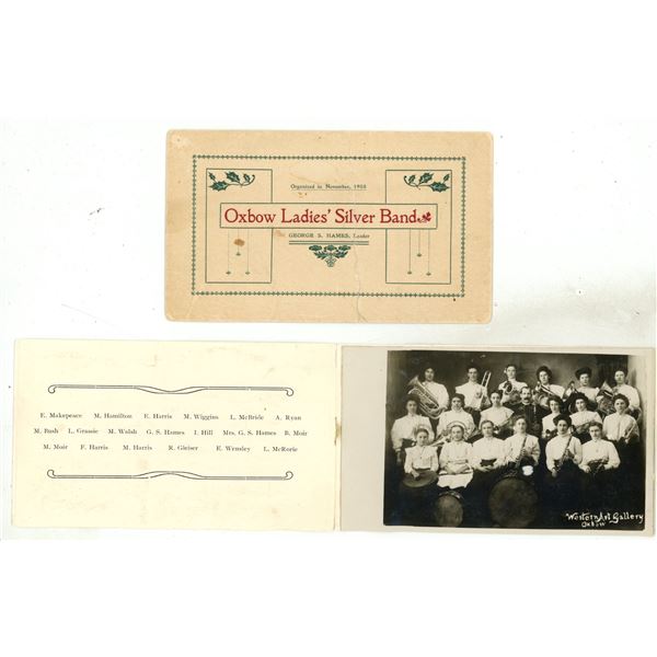 1908 Postcard in Cover – “Oxbow Ladies’ Silver Band”