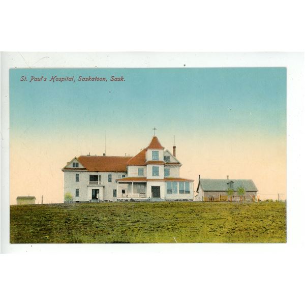 Vintage Post Card – “St. Paul’s Hospital, Saskatoon, Sask.”